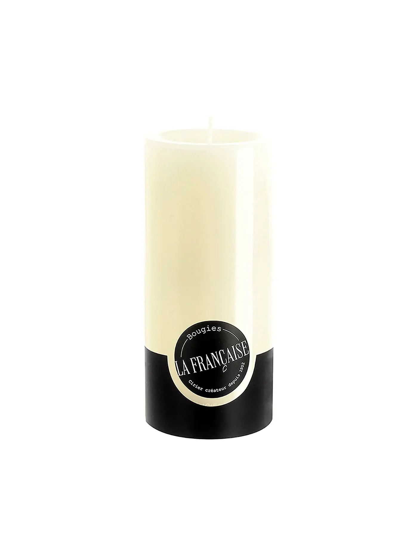 BOUGIES LA FRANCAISE | Stumpenkerze COLORAMA 15x7cm noir | creme